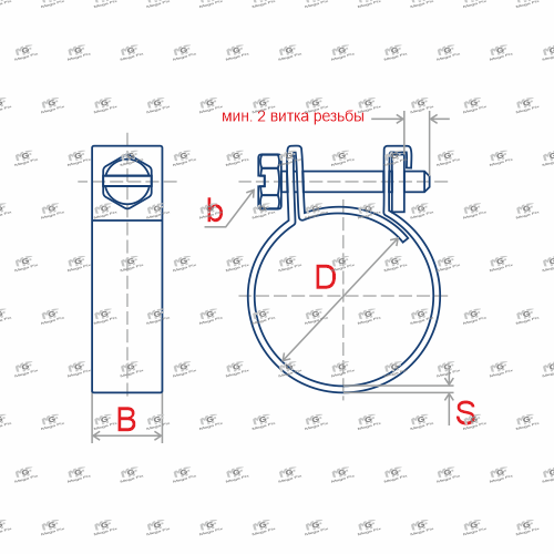 Схема хомута мини MGF W2